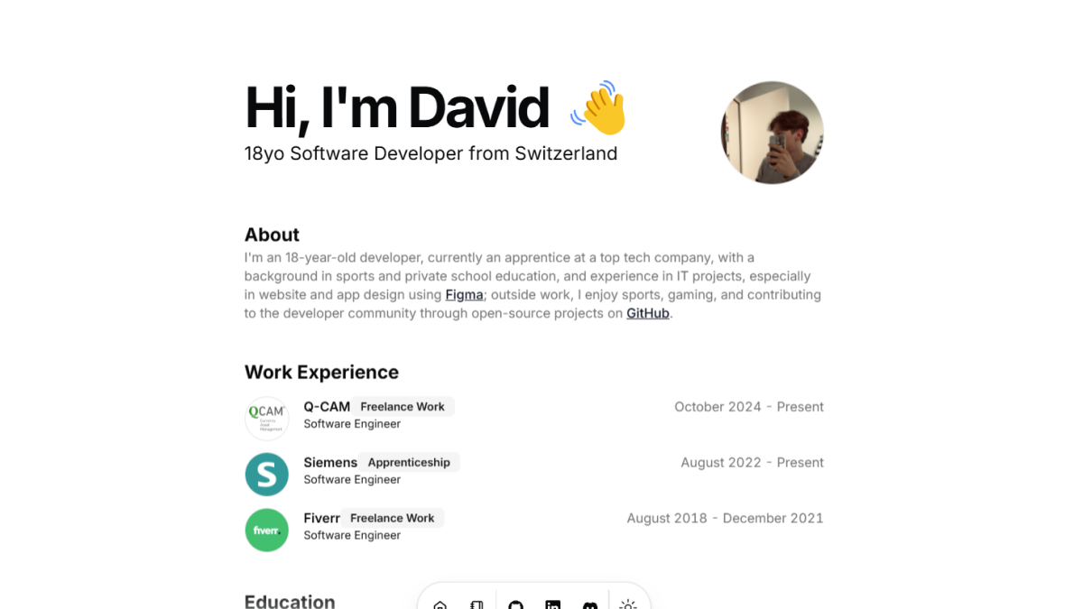 Portfolio von David